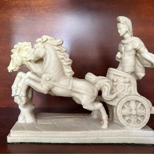 Classic Cream Chariot Sculpture